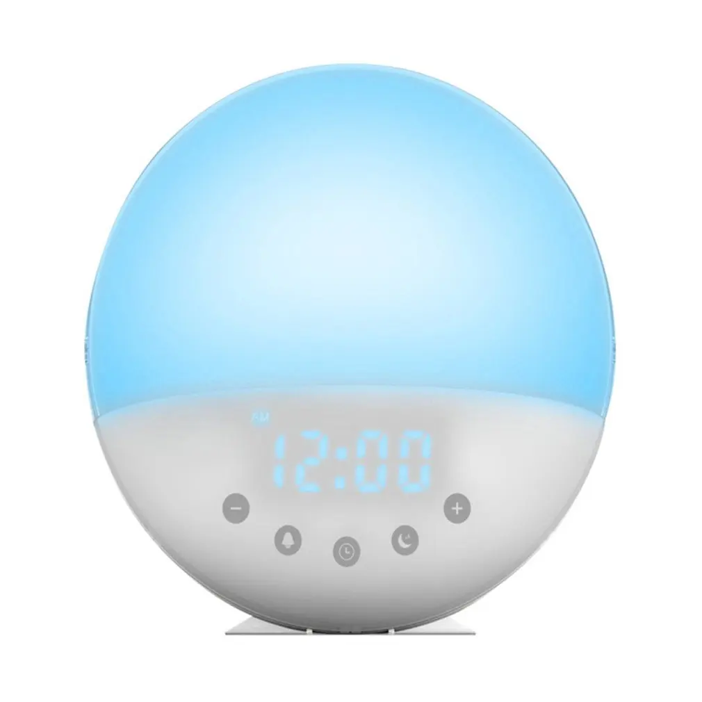 

USB Creative Natural Wake-up Light Alarm Clock Analog Sunrise And Sunset Sleep Music Light Led Colorful Night Light