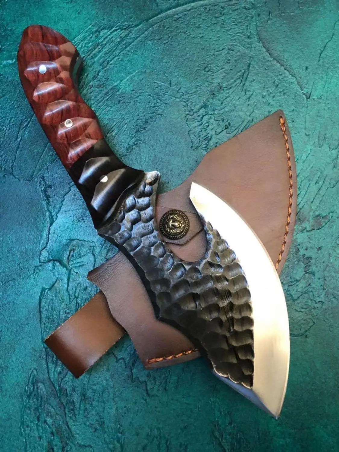 Tanie Wytrzymała maszyna do cięcia kości, tasak do mięsa, maszyna do cięcia kości ze stali węglowej, chiński nóż do kości szefa kuchni wielofunkcyjna kuchnia domowa