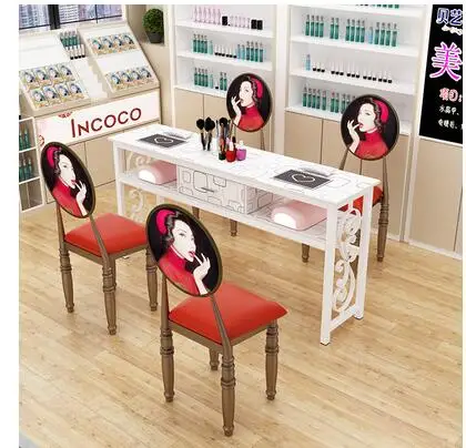 Nail table and Chair Set Nail table single person small special treatment economic chair and stool combination