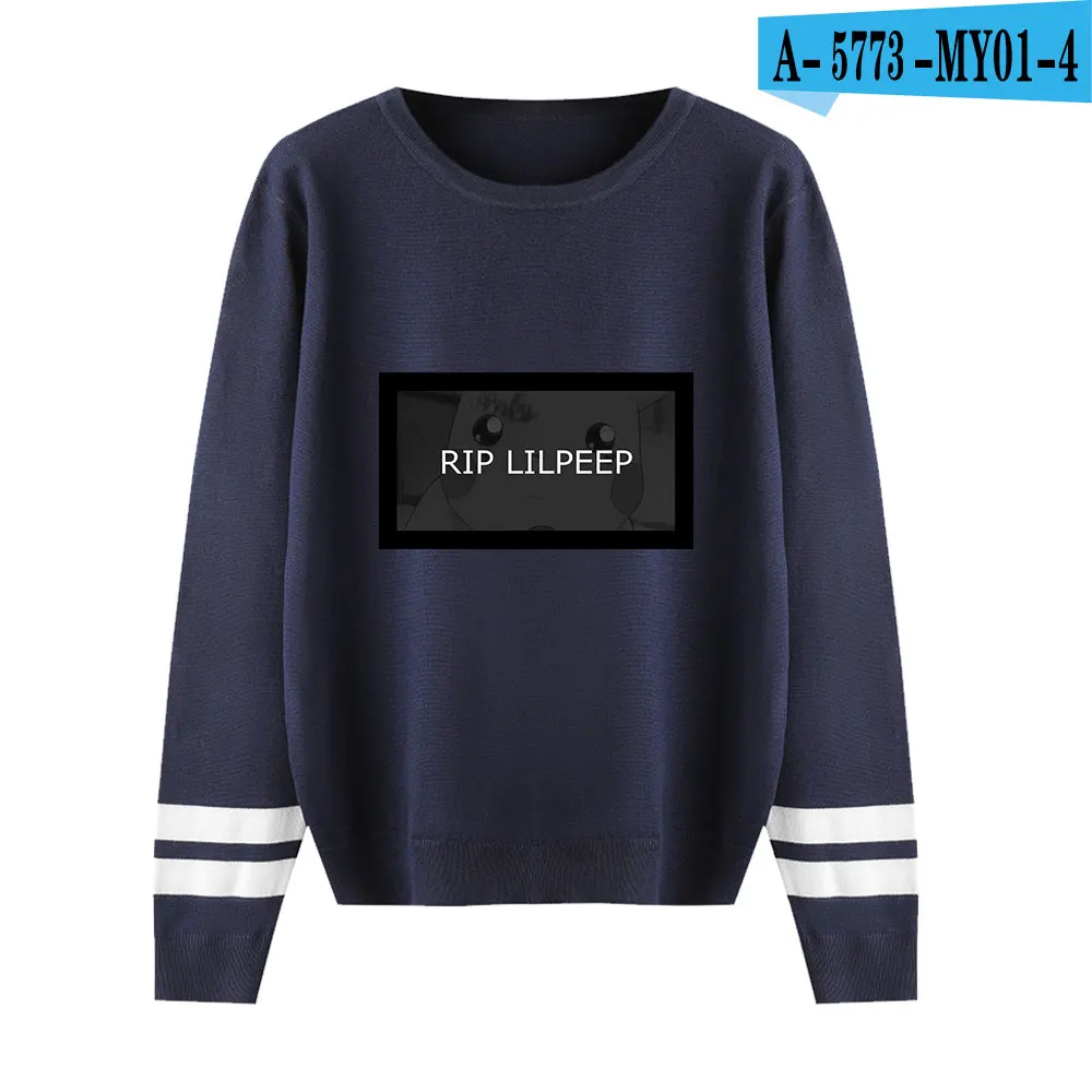Модный бренд Лидер продаж lil peep свитер для мужчин/женщин Модный классический Harajuku стиль принт lil peep свитер Повседневный пуловер Streetwe - Цвет: navyblue