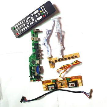 

For LM201WE3-TLF5/TLF6 LCD display panel 4CCFL 30Pin LVDS T.V56 controller board Remote+Inverter+keyboard VGA HDMI AV USB RF Kit