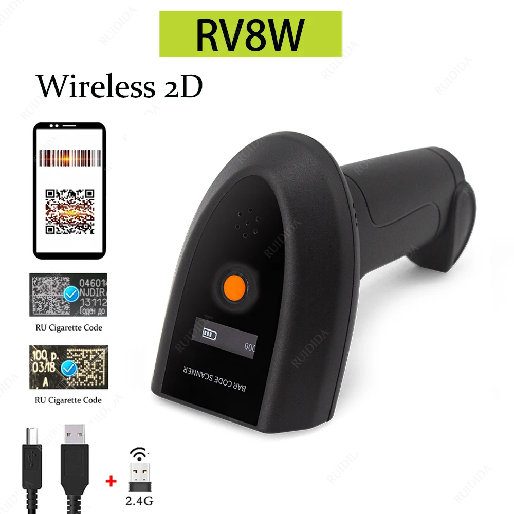 high speed scanner AI Intelligent Voice Barcode Scanner 2d Wireless Code Reader Scanner Wireless 2D Bluetooth Bar code Scanner QR Code Reader 2d portable document scanner Scanners