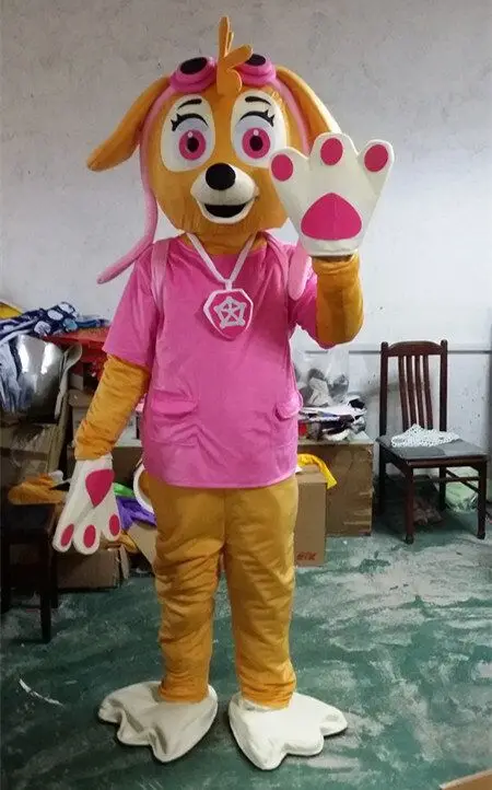 Маскарадный костюм для собак, маскарадный костюм Chaaracter Mascotte, маскарадный костюм, костюм для собак Chase, Маскарадные костюмы - Цвет: Розовый