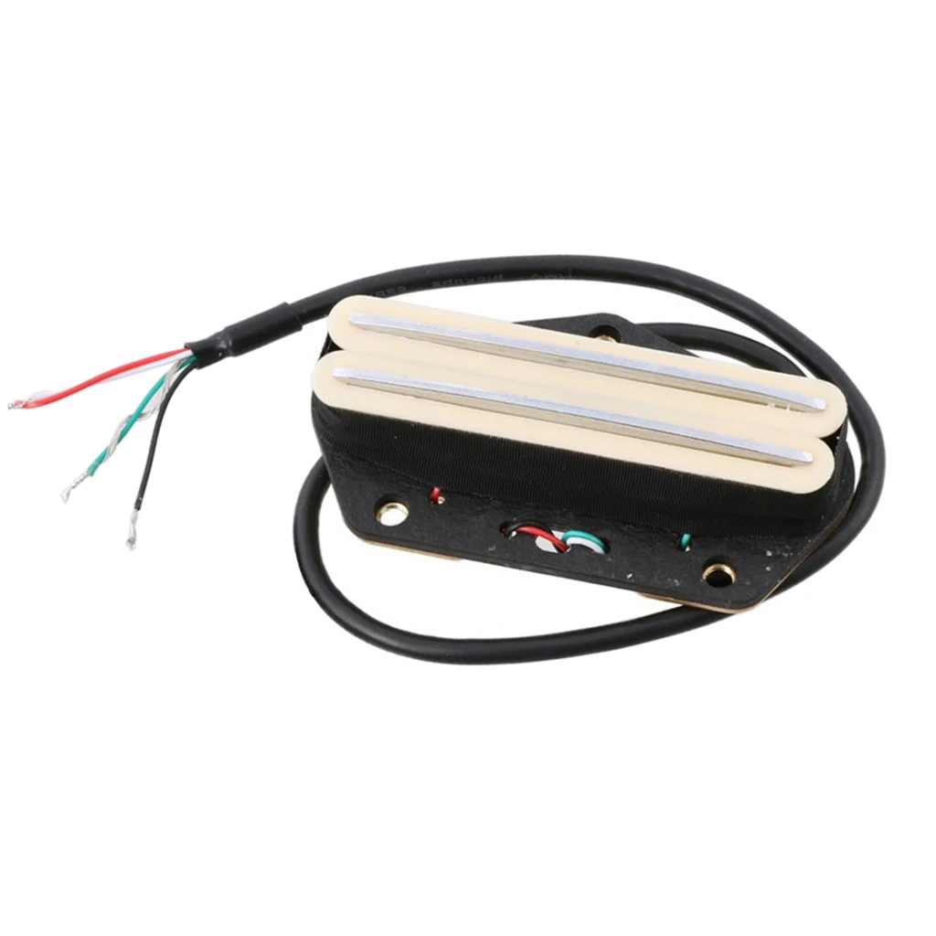 Dual Rail Humbucker Humbucking Pickups for Electric Guitar Part with Screws and Springs Beige
