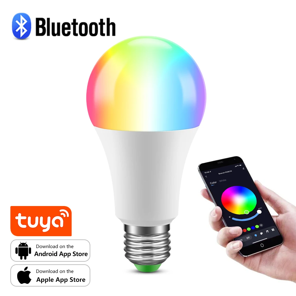 Приглушаемая светодиодсветильник лампочка E27 15 Вт RGBW с поддержкой Bluetooth 4 0 и