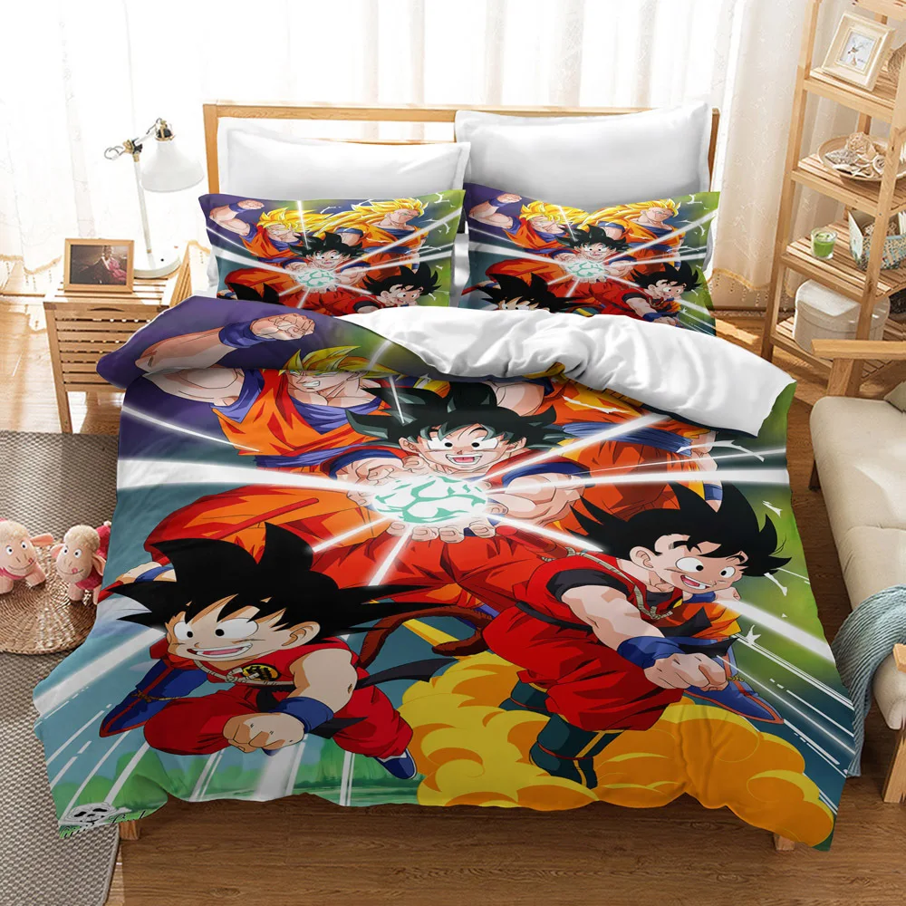 3D Dragon Ball Z дизайн цифровая печать постельных принадлежностей пододеяльник