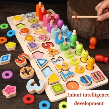 

Baby puzzle Jigsaw board toy digital building blocks early educational math puzzle toy for christmas gift