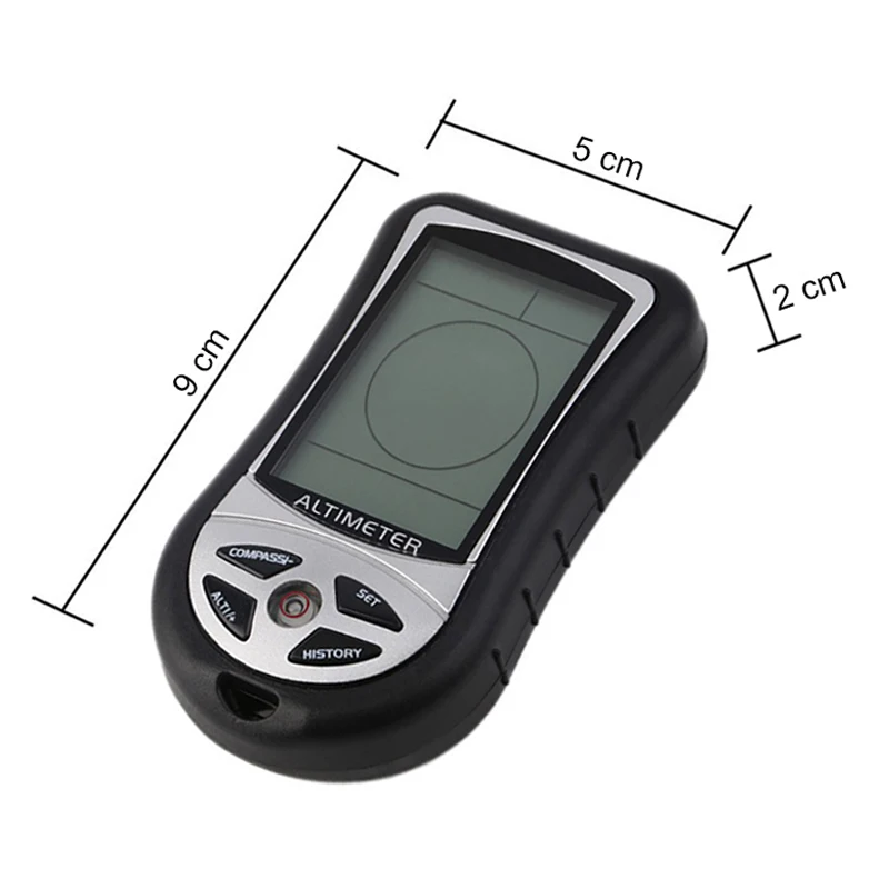 Handheld Digital Altimeter Height Measurer Electronic Compass with Backlight Barometer Thermometer 8 in 1 Measurement Tool