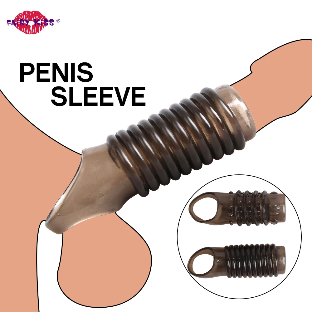 Sleeve For Penis Extender Penise Enlargement Extensions Reusable Condoms With Clasp Cock Ring Sex Toys For Men Delay Ejaculation Best Sex Dolls Near Me Cheap Realistic Love Dolls On Sale  pic