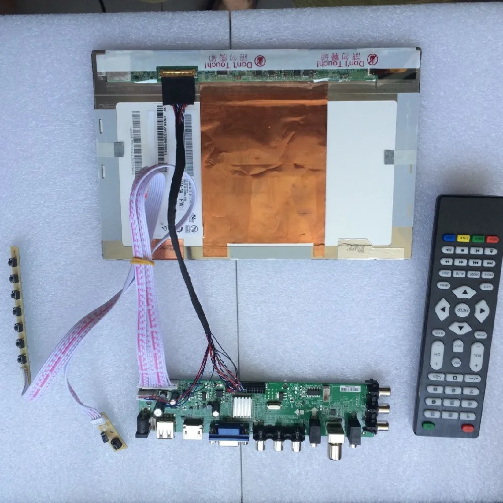  Kit for HSD100IFW1-A04 DVB-T DVB-C 1024X600 30pin HDMI LCD TV Panel VGA Controller board 10.1