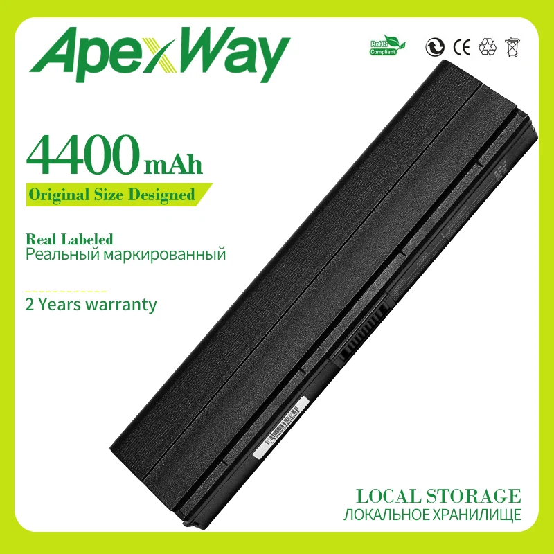 Аккумулятор Apexway для ноутбука Asus F6E F6A F6K 11 1 4400 мАч 6 ячеек A31-F9 A32-F9 F9J F9E F9F |