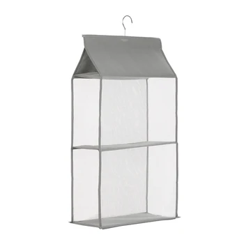 

New 4-Tiers Non-woven Detachable Closet Bags Organizer Handbags Hanging Shelf Collapsible Clothing Accessories Storage Holder