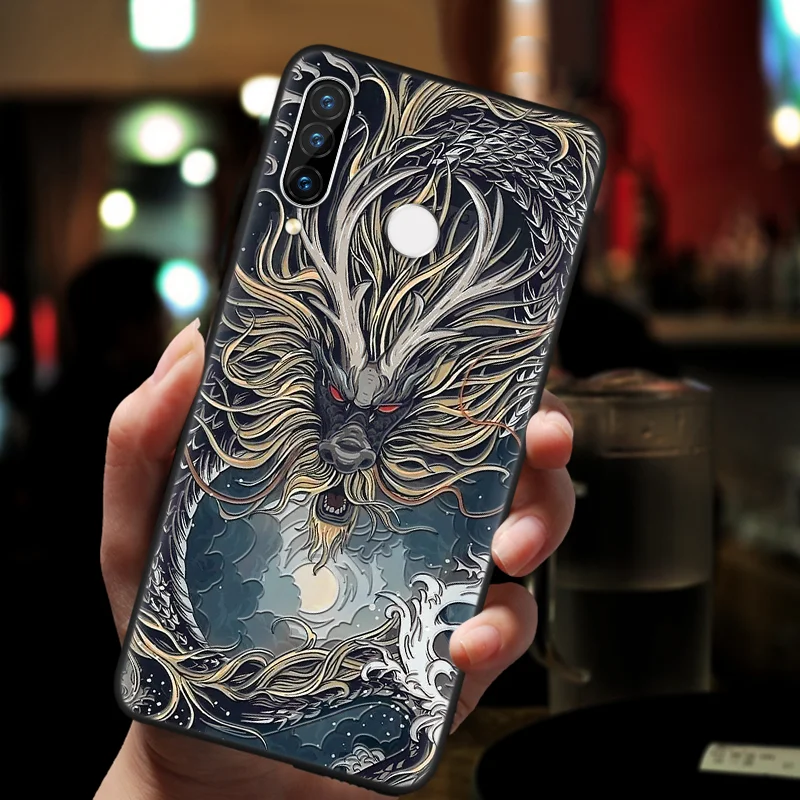 3D чехлы с тиснением для huawei mate 20 Lite P20 P30 Pro P Smart Y6 2019 2018 TPU Чехлы Honor 10i 20i 8X9 10