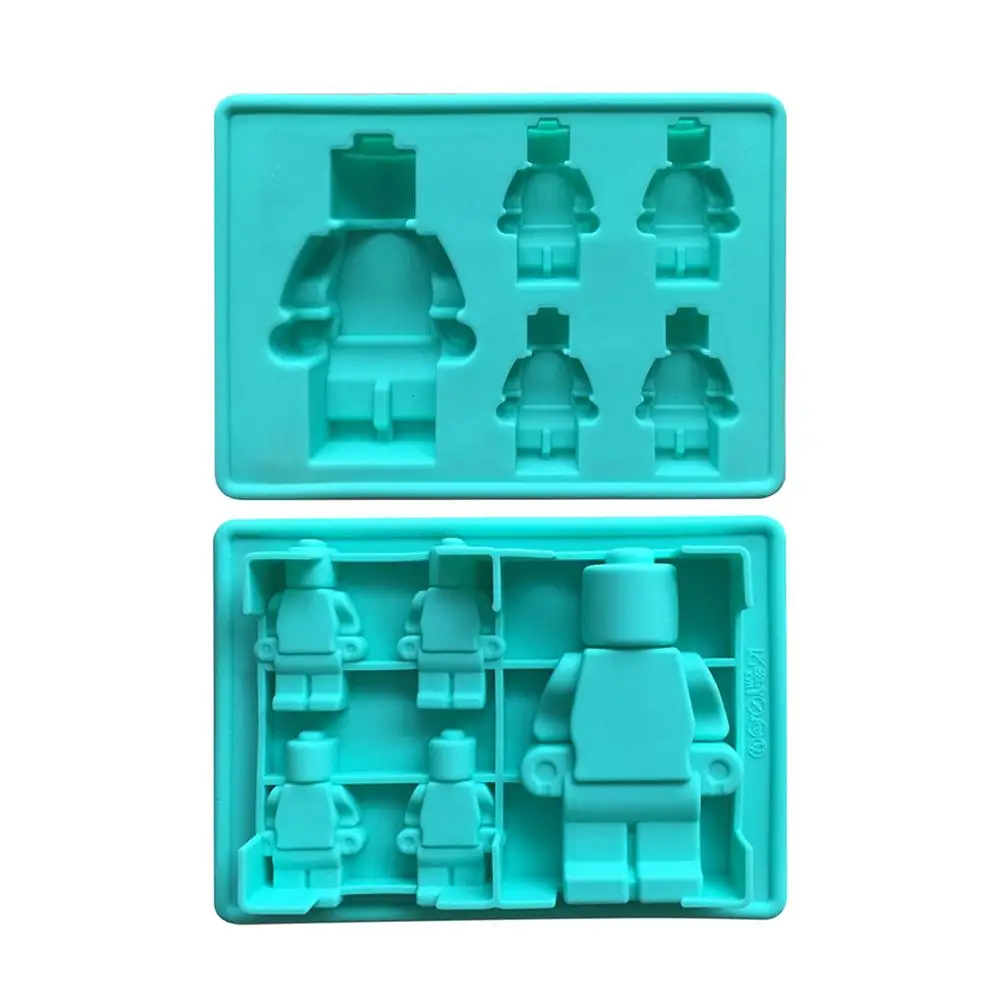 Fun Legoing Man робот коктейли силиконовая форма льда Куб поднос для шоколадного