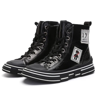 

2020 Spring Children's Martin Boots Bear Warm Anti-skid Gothic Retro Short Boots Comfortable Lace-up Zipper Rubber Boys and girl