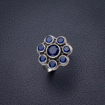 

StarGems Natural Iolite Handmade 925 Sterling Silver Ring 7.5 D4192