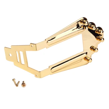 

Gold Guitar Trapeze Bridge Tailpiece for Jazz Archtop Guitar Replacement