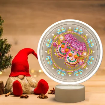

Creative LED Diamond Painting Neon Llights Special Shaped House Gloves Embroidery Desk Lamp Christmas Decorations