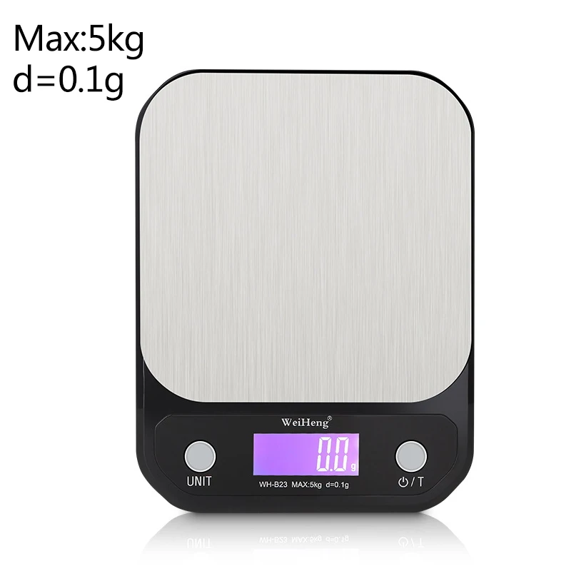 3/5/10 кг 0,1/1 г цифровые весы высокой точности Кухня весы Нержавеющая сталь выпечки электронный Вес весы для Кухня - Цвет: 5kg-0.1g