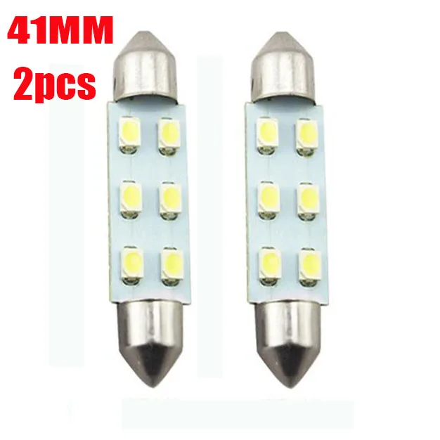 

White festoon dome c5w 6smd 1210 led 41mm car reading license plate luggage compartment lamp