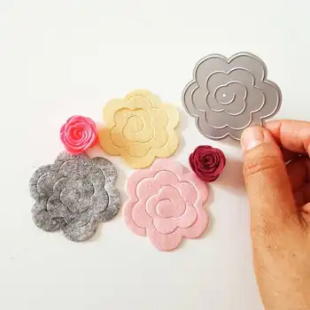 

3D Rose Flower Metal Cutting Dies Stencils for DIY Scrapbooking Die Cuts Stamping Cutting Embossing Template Craft Dies