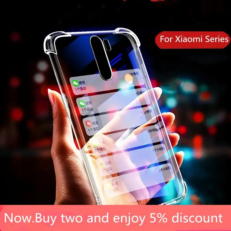 

Airbag Shockproof Phone Case For Redmi K20 Pro Note8 Note7 Go 7A For Xiaomi CC9E CC9 Mi 9T Pro 9 8SE Lite F1 Silicone Cover