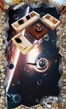 

[Self-Adhesive] 3D Space Planet 1959 Floor Wallpaper Mural Wall Print Decal Wall Murals