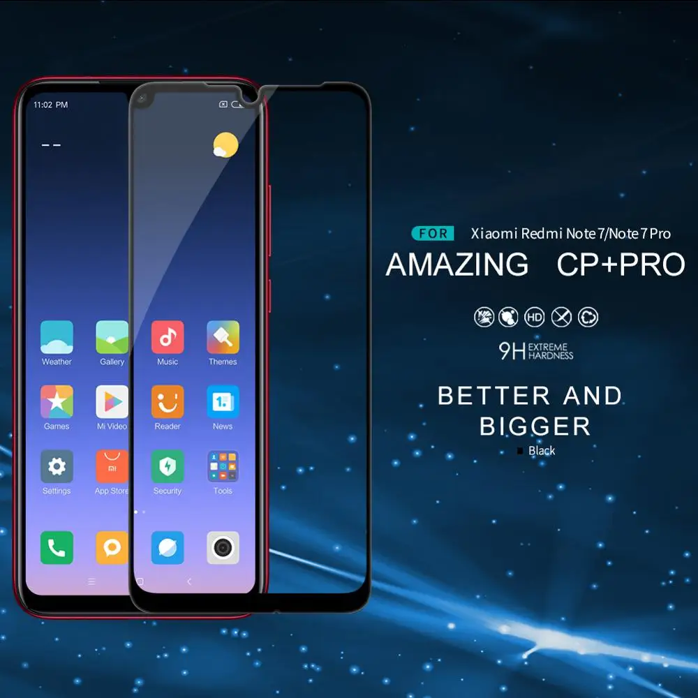 Nillkin CP+ стекло для Xiaomi Redmi Note 7 противовзрывная полноэкранная Защитная пленка для Redmi Note7 Pro закаленное защитное стекло
