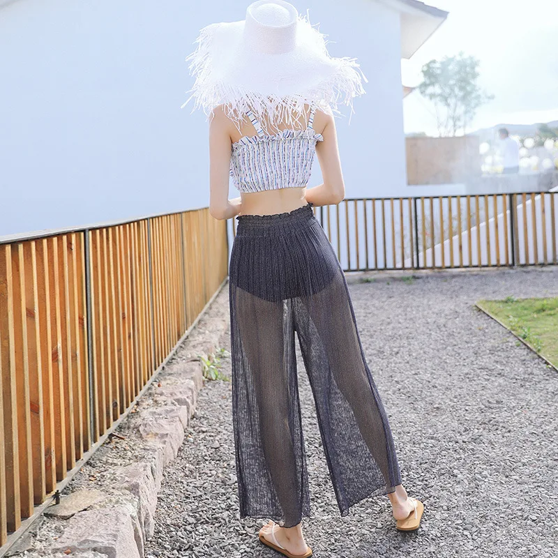 

Split Type Bikini Three-piece Set Camisole Push up Vest Style South Korea Tour Bathing Suit Conservative High-waisted Bathing Su