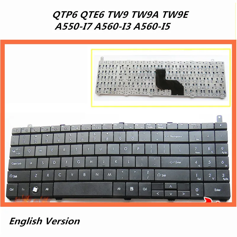 Ноутбук английскую клавиатуру для hasee QTP6 QTE6 TW9 TW9A TW9E A550-I7 A560-I3 A560-I5 ноутбук замена Раскладка клавиатуры