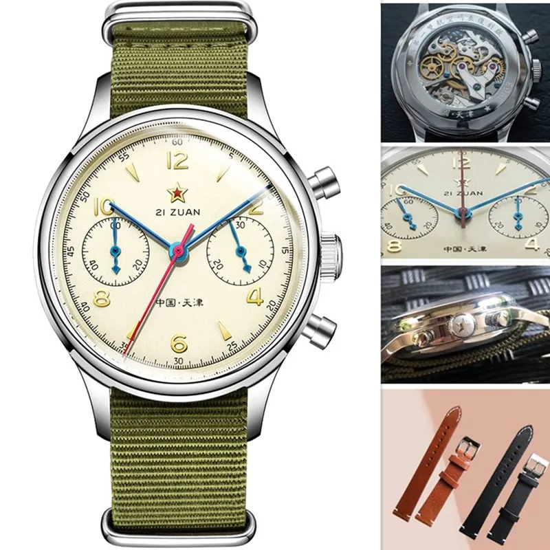 Мужские часы пилот SEAKOSS ST19 с хронографом Seagull 1963 мужские Move t Sapphire армейские