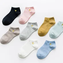 Корейские женские короткие носки, теплые хлопковые Забавные милые носки в стиле Харадзюку, Модные Повседневные Дышащие носки Skarpetki