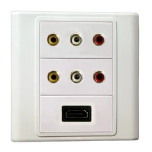 Разъемы 3RCA+ 3RCA+ HDMI, мультимедийные аудио-видео порты настенное гнездо для крышки штепсельного порта