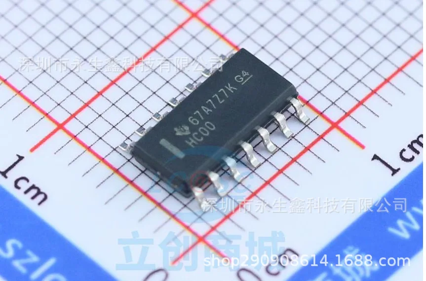 74HC00 74HC00D SN74HC00DR лапками углублением SOP-14 IC