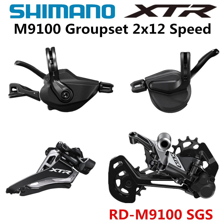 SHIMANO DEORE XTR M9100 набор групп для горного велосипеда 2x12 Скорость 24 скорость 45T 51T M9100 сдвиг задний переключатель переключения передач M9100 переключения передач