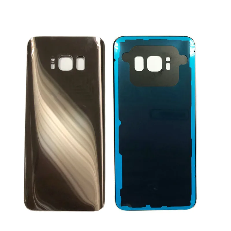 Запасная Задняя стеклянная крышка для батареи для samsung Galaxy S8/S8+ Plus стеклянный корпус задняя дверь+ клей черный серебристый золотой