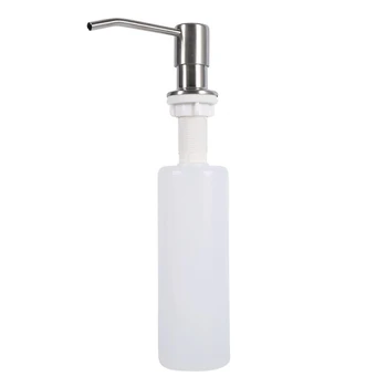 

Commercial Liquid Stainless Steel Durable Detergent Pump Refill Bathroom Easy Install Kitchen Sink Soap Dispenser With Bottle