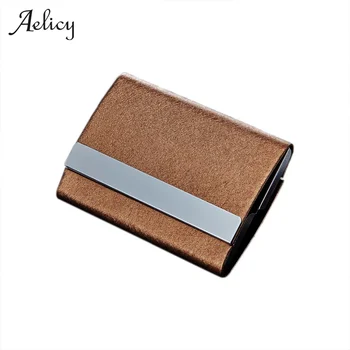 

Business Id Credit Card Holder Function Women Men Brand Metal Aluminum Card Case Pu Leather Porte Carte Passport Wallet Card