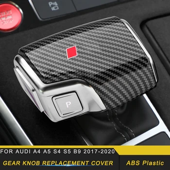 

Auto Car Accessories Gear Knob Top Head Replacement Case Trim Sticker Cover Frame Decoration for Audi A4 A5 S4 S5 B9 2017-2020