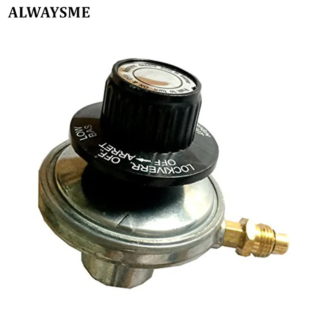 Mindig Alacsony Nyomású 1 Font Propán Állítható Szabályozó Kempingasztal Grillszabályozó M12X1,5 Férfi Adapter 0,7 Mm Fúvóka