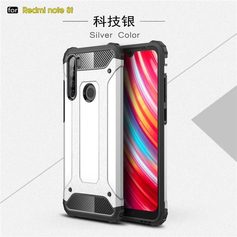 Чехол для Xiaomi Redmi Note 8T чехол противоударный силиконовый + жесткий пластиковый Funda |