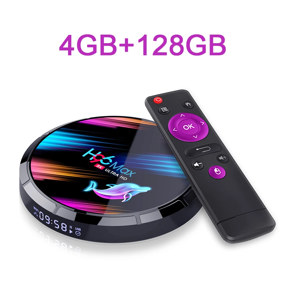 H96 Max X3 Amlogic S905X3 Android ТВ коробка 4G 128G Android 9,0 Смарт ТВ Box IPTV Set-Top Box 4K BT4.0 двухъядерный процессор Wi-Fi Media Player - Цвет: 4GB 128GB