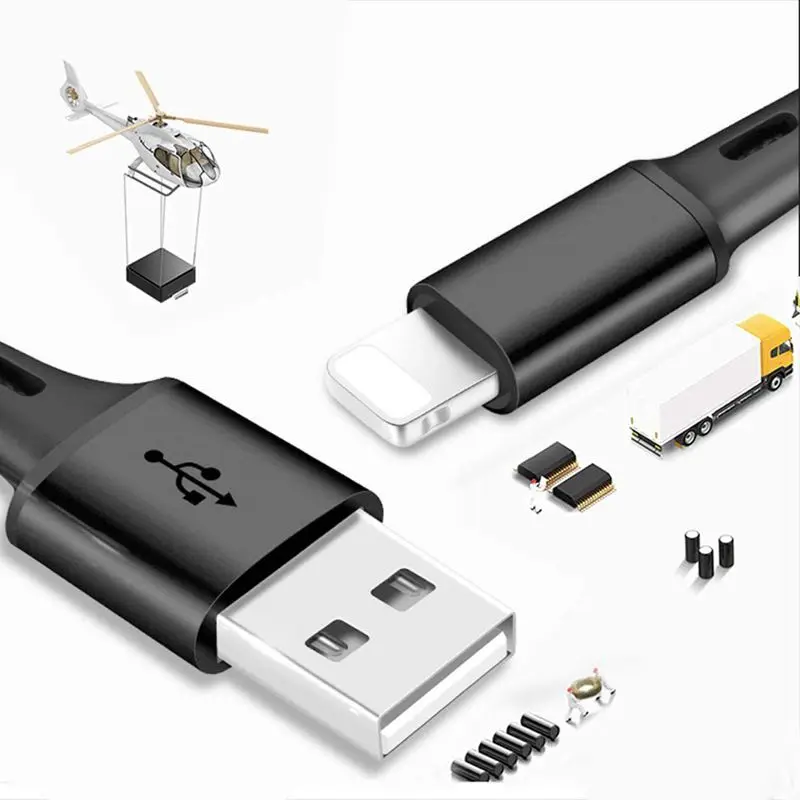 Мульти USB кабель-3 в 1 зарядный кабель нейлоновая оплетка 4 фута(1,2 м) алюминиевый разъем usb зарядный шнур совместим с iPhone, iPad