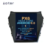 Aotsr Tesla 10," вертикальный экран Android 9,0 автомобильный DVD мультимедийный плеер gps навигация для HYUNDAI IX45 Santa Fe 2013+ carplay