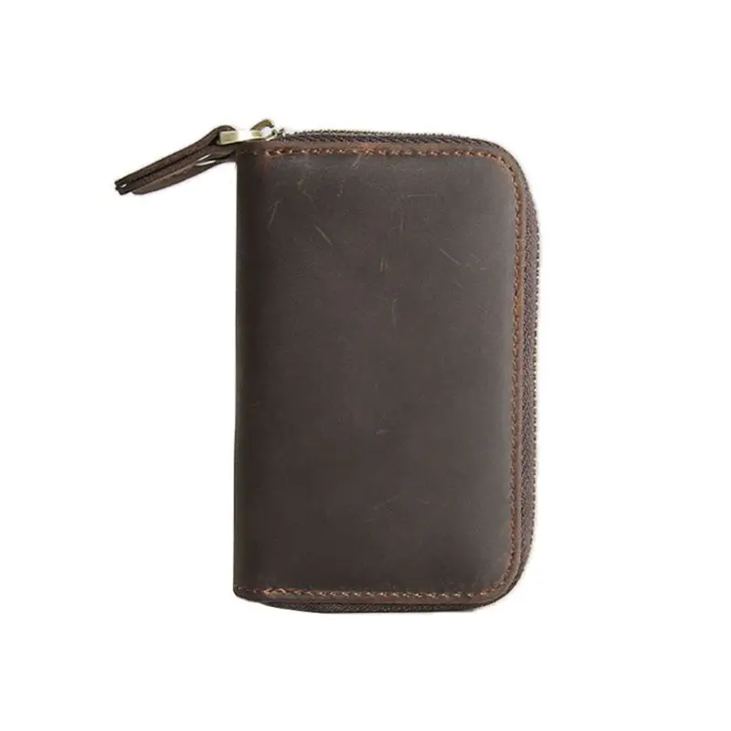 DB Portable PU Leather Vintage Card Holder Car Key Purse Coin Bag Case Phone Pouch Wallet - Цвет: DB
