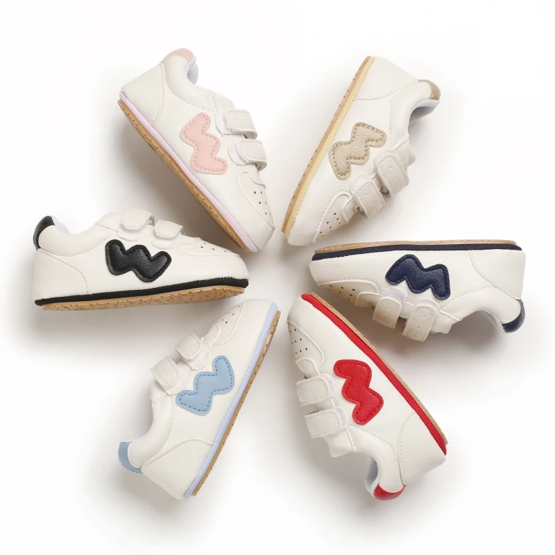 newborn pu eubber soled baby shoes boys and girls toddler shoes non slip rubber cute breathable leather baby casual walking shoe Popular Baby Walking Shoes Cute Beard Printed Casual Leather Rubber Baby Shoes For Boys And Girls Comfortable Fashion Sneakers
