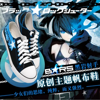 

anime BLACK★ROCK SHOOTER Kuroi Mato shoes Cosplay Casual sports canvas shoes new original high-top sneakers