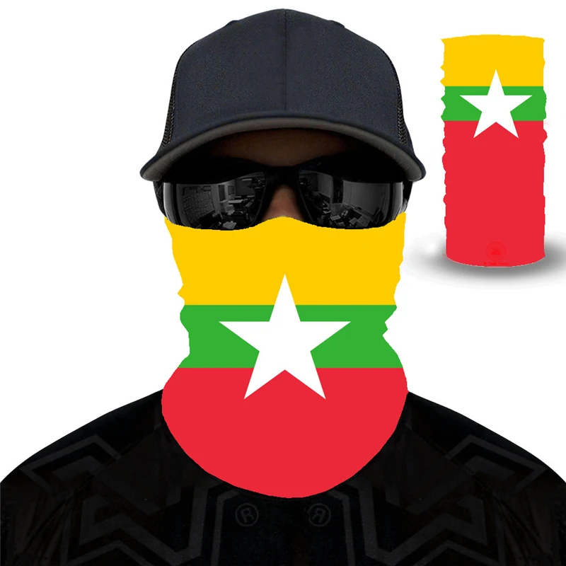 

3D print National Flag Magic Scarf Men Cycling Motorcycle Balaclava Head Scarves Outdoor Windproof Sports Headband scarf