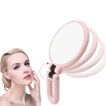 

10X Portable Double Sided Round Acne Blackhead Magnifying Makeup Handle Mirror