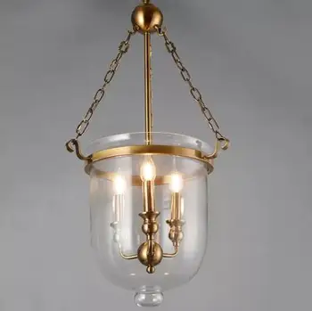 

Classical Loft LED Pendant Lights Iron Chain Gold Lamp Body Bed Light 3 Bulb Restaurant Parlor Bedroom Pendant Lamp